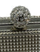 Whiting & Davis Silver Mesh Metallic Rhinestone Detail Chain Strap Bag Silver / Mini