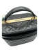 Chanel Black & Gold Lambskin Leather Diamond Quilted Gold Hardware Bag Black & Gold / Small