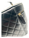 Chanel Black & Gold Lambskin Leather Diamond Quilted Gold Hardware Bag Black & Gold / Small