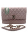 Chanel Lilac Pink Caviar Leather Diamond Quilted Turn Lock Top Handle flap Bag Lilac Pink / Small