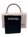 Chanel Lilac Pink Caviar Leather Diamond Quilted Turn Lock Top Handle flap Bag Lilac Pink / Small