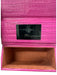 L' Afshar Pink & Clear Leather Croc Embossed Square Clear Chain Top Handle Bag Pink & Clear / Mini