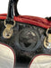 Gucci Red, Cream & Black Leather Patent Rolled Top Handles Bag Red, Cream & Black
