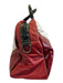 Gucci Red, Cream & Black Leather Patent Rolled Top Handles Bag Red, Cream & Black
