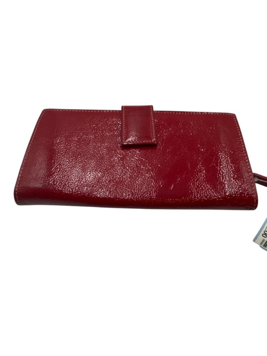 Gucci Red Leather Patent Wallets Red