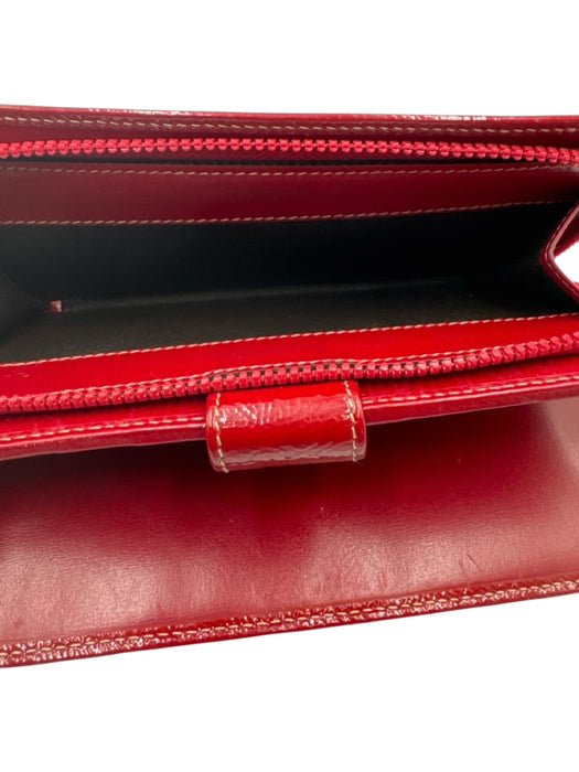 Gucci Red Leather Patent Wallets Red
