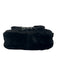 Michael Michael Kors Black Leather Shearling Silver Hardware Shoulder Bag Bag Black