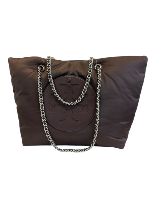 Tory Burch Burgundy Red Nylon Magnetic Closure Puffer Bag Burgundy Red