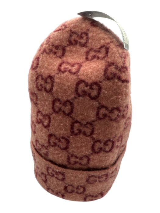 Gucci Pink Wool Monogram Hat Pink / M