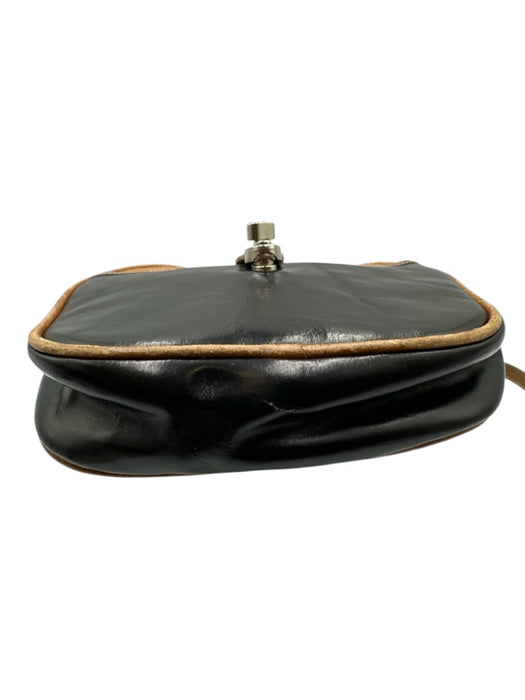 Yves Saint Laurent Black & Tan Leather Crossbody Bag Black & Tan