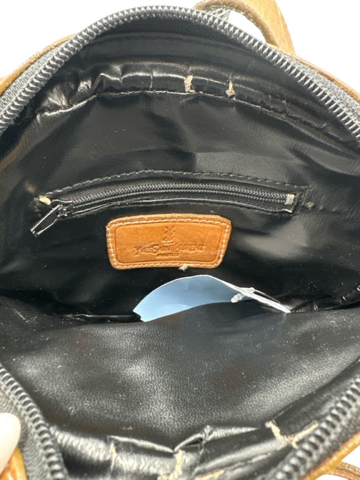 Yves Saint Laurent Black & Tan Leather Crossbody Bag Black & Tan
