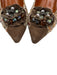 Moschino Shoe Size 36 Brown & Multi Leather Tweed Pointed Toe Pumps Brown & Multi / 36