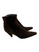 Prada Shoe Size 35.5 Brown Leather Suede Pointed Toe Kitten Heel Booties Brown / 35.5