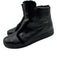 Prada Sport Shoe Size 36 Black Leather Fur lined Side Zip Sneakers Black / 36