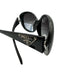 Prada AS IS Black Acetate Oversized butterfly round cc logo Sunglasses Black