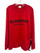 Burberry Size L Red & Black Cotton Graphic Print Sweatshirt Sweater Red & Black / L