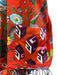 Gucci Red & Multi Silk & Cashmere Pockets Floral Fringe Rectangle scarf Red & Multi