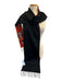 Gucci Red & Multi Silk & Cashmere Pockets Floral Fringe Rectangle scarf Red & Multi