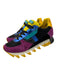 Dolce & Gabbana Shoe Size 36.5 Purple, Yellow, Blue Leather Upper Mesh Sneakers Purple, Yellow, Blue / 36.5