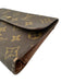 Louis Vuitton Mixed Brown Coated Canvas Snap Button Monogram Card Slots Wallets Mixed Brown