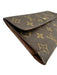 Louis Vuitton Mixed Brown Coated Canvas Snap Button Monogram Card Slots Wallets Mixed Brown
