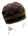 Louis Vuitton Brown and gold Cashmere & Silk Beanie Monogram Foldover Hat Brown and gold / Small