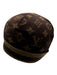 Louis Vuitton Brown and gold Cashmere & Silk Beanie Monogram Foldover Hat Brown and gold / Small