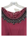 Badgley Mischka Size 16 Maroon Polyester Lace Mesh Trim Sleeveless Gown Maroon / 16