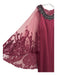 Badgley Mischka Size 16 Maroon Polyester Lace Mesh Trim Sleeveless Gown Maroon / 16