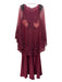 Badgley Mischka Size 16 Maroon Polyester Lace Mesh Trim Sleeveless Gown Maroon / 16