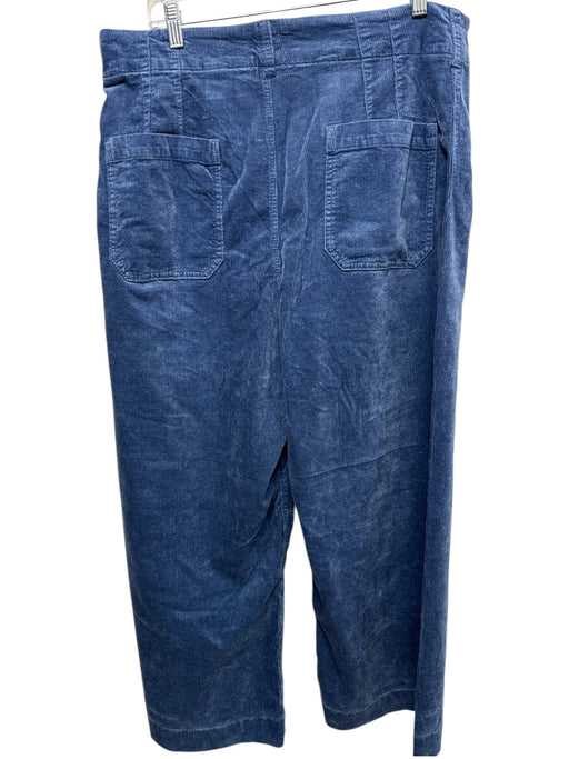 Maeve Size 34 Blue Cotton & Modal Corduroy zip fly Patch Pockets Pants Blue / 34