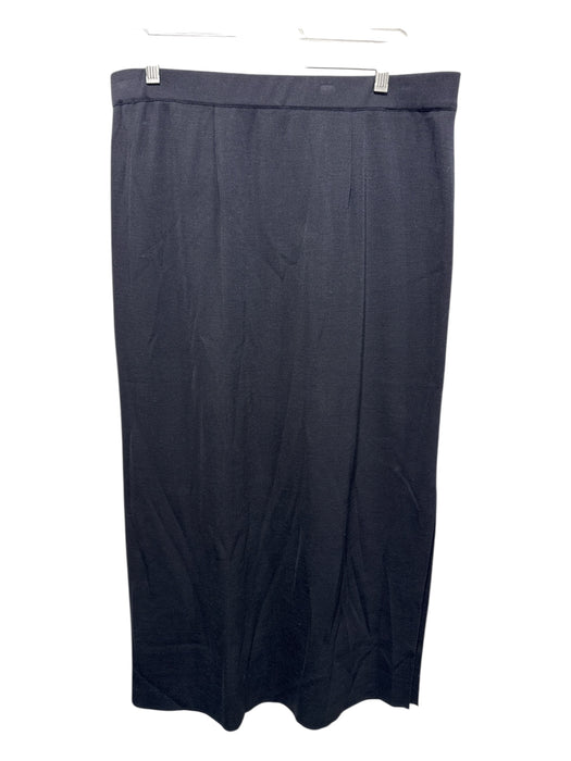 Misook Size L Black Acrylic Elastic Waist Skirt Black / L