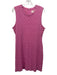Porridge Size L Pink Cotton Blend Textured Knee Length Sleeveless Shift Dress Pink / L
