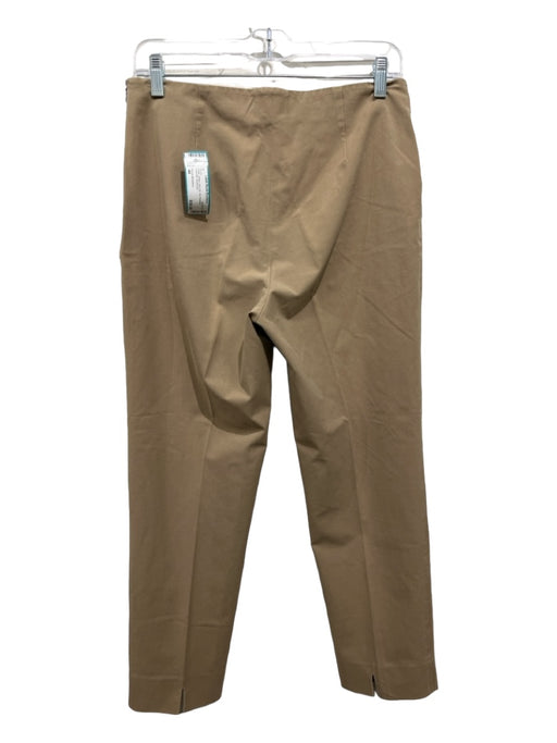 Piazza Sempione Size 44 Khaki Cotton Side Zip No Pockets Cigarette Pants Khaki / 44