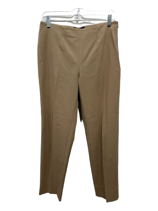 Piazza Sempione Size 44 Khaki Cotton Side Zip No Pockets Cigarette Pants Khaki / 44