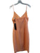 Black Halo Size 8 Orange Polyamide Spaghetti Strap solid color Back Zip Dress Orange / 8