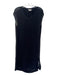 Helmut Lang Size P Black Triacetate Blend Overlay Sleeveless Round Neck Dress Black / P