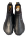 4CCCCEES Shoe Size 38 Black Leather Stretch Panel Round square toe Boots Black / 38