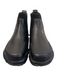 4CCCCEES Shoe Size 38 Black Leather Stretch Panel Round square toe Boots Black / 38