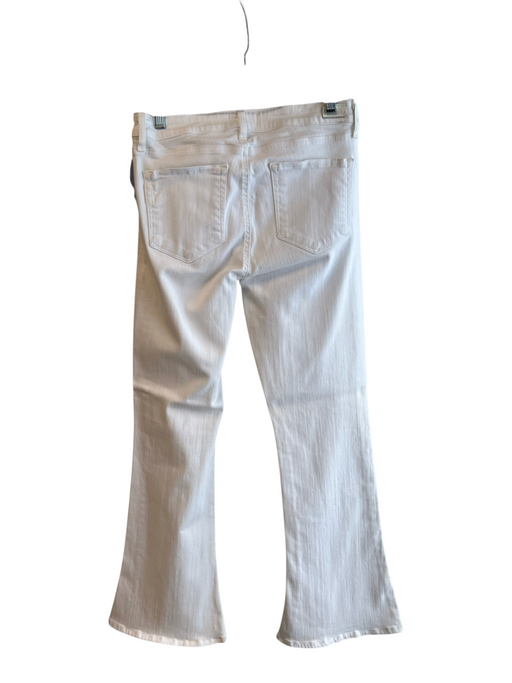 Paige Size Est S White No Fabric Tag High Rise Zip Fly Faux Pocket Flare Jeans White / Est S