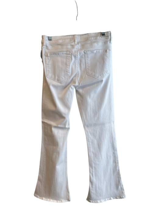 Paige Size Est S White No Fabric Tag High Rise Zip Fly Faux Pocket Flare Jeans White / Est S