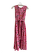 The Eagle's Eye Size S Red Cotton Sleeveless Gingham Fruit Print Tie Back Dress Red / S