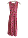 The Eagle's Eye Size S Red Cotton Sleeveless Gingham Fruit Print Tie Back Dress Red / S