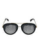Gucci Black Acetate & Metal Polarized Gold Hardware Aviator Sunglasses Black