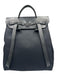 Hermes Black Canvas & Leather Silver Hardware Backpack Top Handle Bag Black / Medium