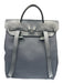 Hermes Black Canvas & Leather Silver Hardware Backpack Top Handle Bag Black / Medium