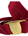 Ferragamo Red Viscose Blend Gold hardware Bow Belts Red / XS