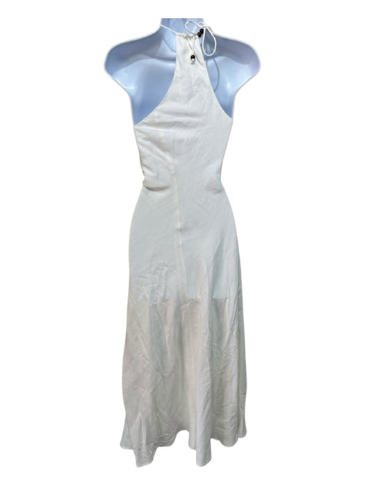 Kivari Size 4 White One Shoulder Solid Bead Detail Maxi Dress White / 4