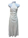 Kivari Size 4 White One Shoulder Solid Bead Detail Maxi Dress White / 4
