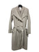 Avec Les Filles Size M Light Gray Polyester & Acrylic Double Breast Sash Coat Light Gray / M